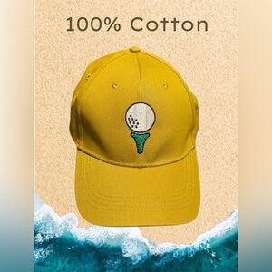 🆕Dark Yellow Golf Embroidered Cap